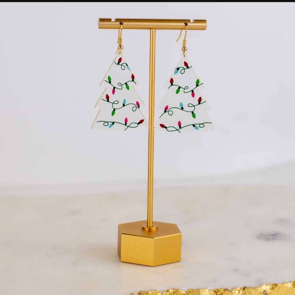 "Let's Get Lit" Acetate Earrings